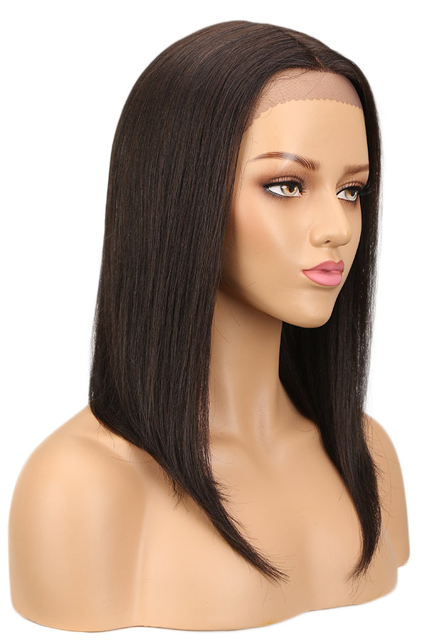 QVR Lace Front Human Hair Wigs 16 Inches Short Straight Wigs For Black Women | Page