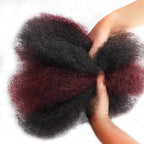 QVR Multi-Color Combo Afro Kinky Bulk Human Hair For Braiding Dreadlock