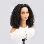 QVR Glueless Kinky Curly 5x5 Lace Closure Wig Ready to Go Soft Short Bob Wigs