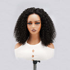 QVR Glueless Kinky Curly 5x5 Lace Closure Wig Ready to Go Soft Short Bob Wigs