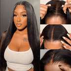 QVR Pre-cut 13x4 HD Lace Frontal Human Hair Wigs Straight Wear and Go Wig For Beginners