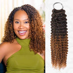 QVR Premium Chinese Hair Small Kinky Curly Virgin Human Crochet Hair Ombre #T1B/30 Machine Made Feather Crochet Hairstyles
