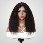 QVR Glueless Jerry Curly V Part Wigs Full Density No Leave Out Wear and Go Wigs