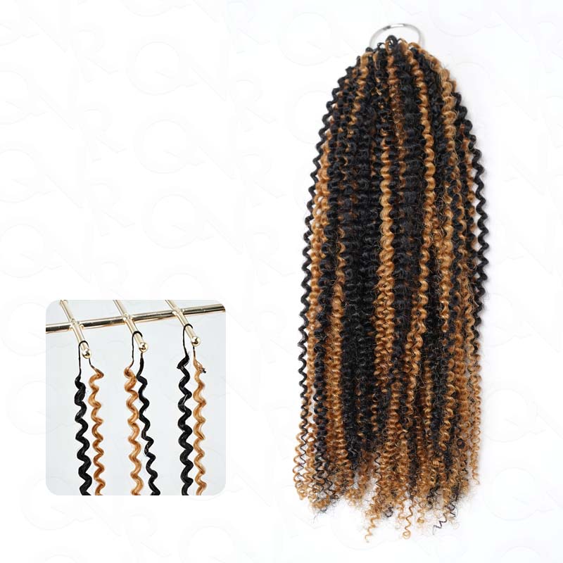 QVR Afro Kinky Curly Crochet Hair Machine Made Natural Black Feather Human Hair Extension