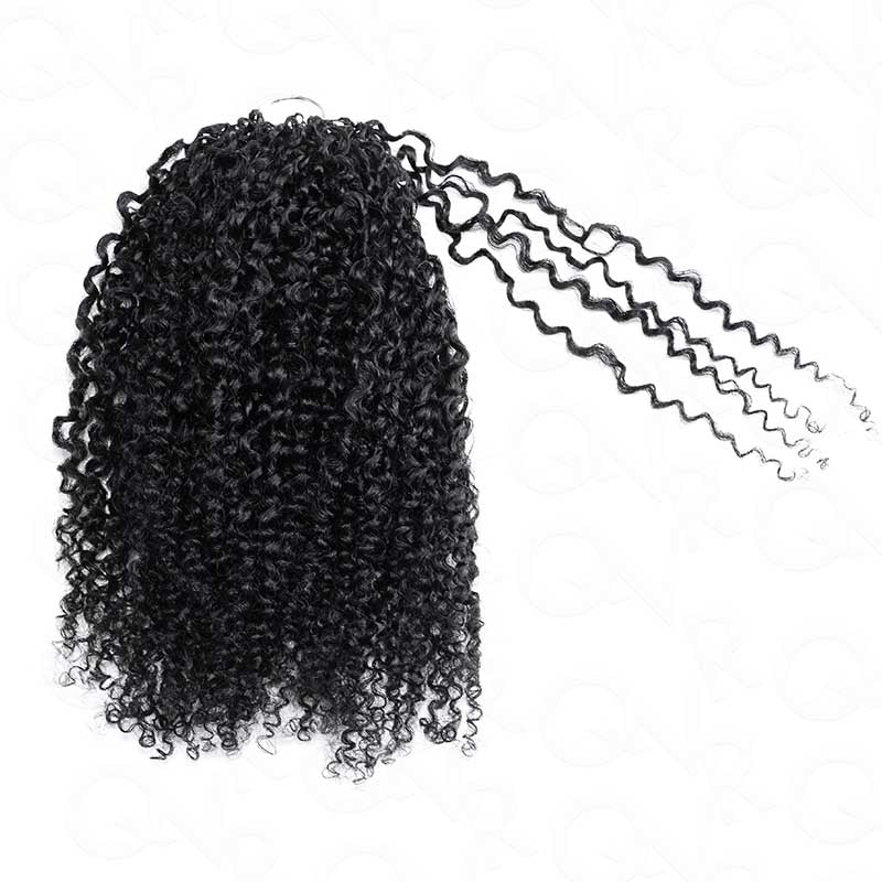 Full Head Crochet Only $99-QVR Tight Curly Feather Crochet Human Hair