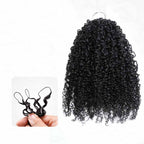 Full Head Crochet Only $99-QVR Tight Curly Feather Crochet Human Hair