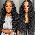 QVR Glueless Loose Deep Wave 13*4 HD Lace Front Wigs Invisible Lace Frontal Wavy Human Hair Wigs For Women