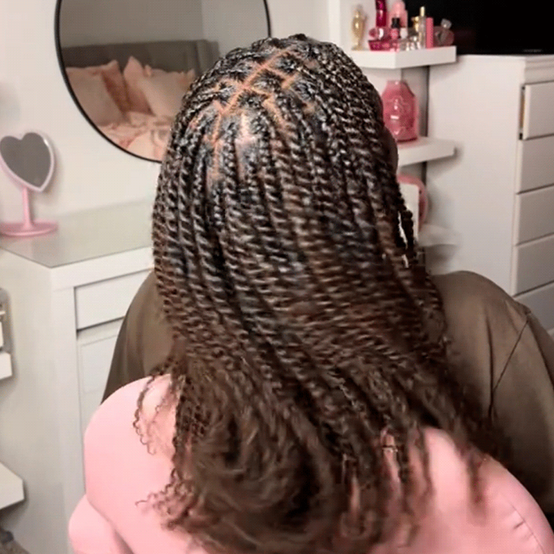 QVR Dark Brown Afro kinky Bulk Hair Extensions For Braiding Dreadlock Human Hair