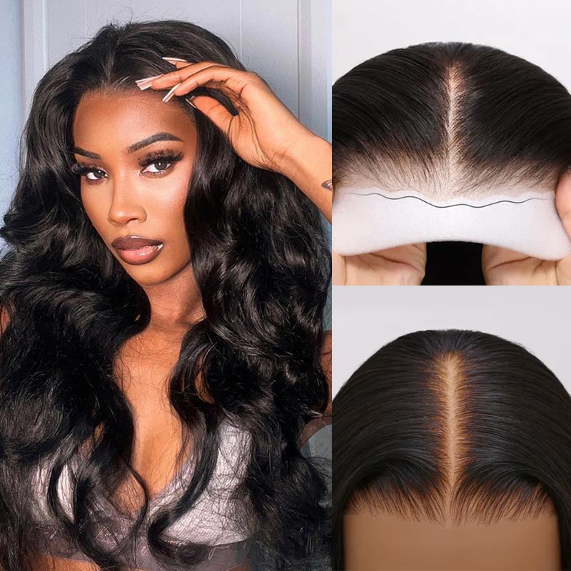 QVR 7x5 Glueless Lace Straight Wig With Pre Plucked Hairline 180% Density