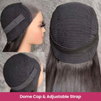 QVR Gluless Pre-cut 4x6 HD Lace Closure Human Hair Wigs Kinky Straight Wear&Go Wig