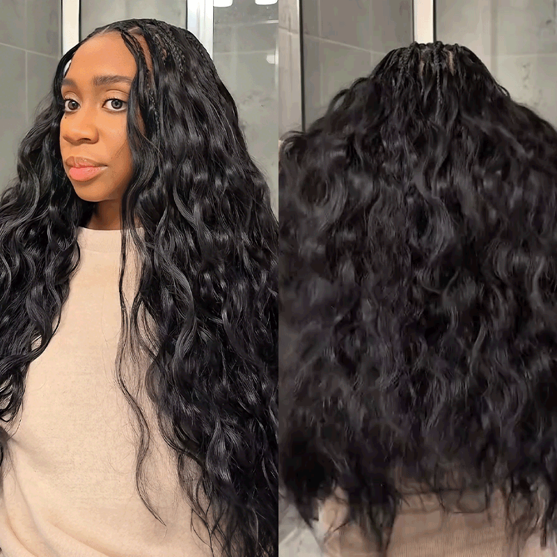 QVR Body Wave Crochet Hair Natural Black Machine Made Feather Human Hair Extension