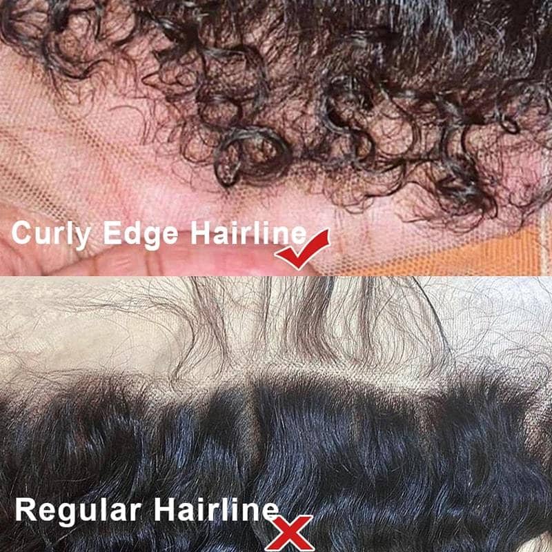 QVR Curly Edges 13x4/13x6 Lace Frontal Wigs Body Wave With Realistic Type 4 Hairline
