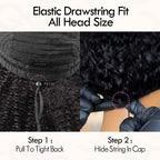 QVR Twist Curly V Part Wigs No Leave Out Human Hair Wig Beginner Friendly