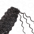 QVR Premium Chinese Hair Water Wave Virgin Human Crochet Hair Natural Black Machine Made Feather Crochet Hairstyles