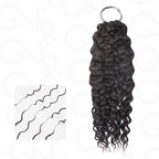 QVR Premium Chinese Hair Water Wave Virgin Human Crochet Hair Natural Black Machine Made Feather Crochet Hairstyles