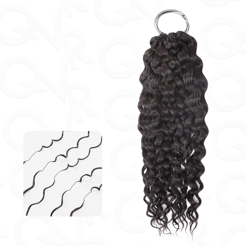 QVR Premium Chinese Hair Water Wave Virgin Human Crochet Hair Natural Black Machine Made Feather Crochet Hairstyles