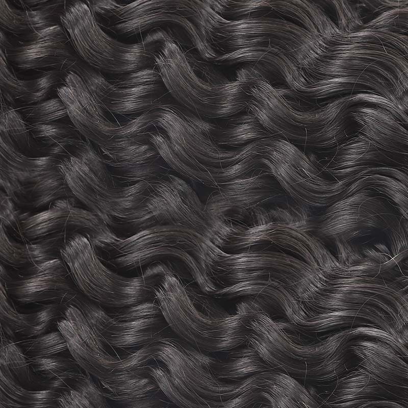 QVR Premium Chinese Hair Water Wave Virgin Human Crochet Hair Natural Black Machine Made Feather Crochet Hairstyles