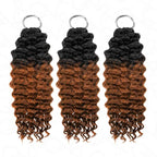 QVR Premium Chinese Hair Water Wave Virgin Human Crochet Hair Ombre #T1B/30 Machine Made Feather Crochet Hairstyles