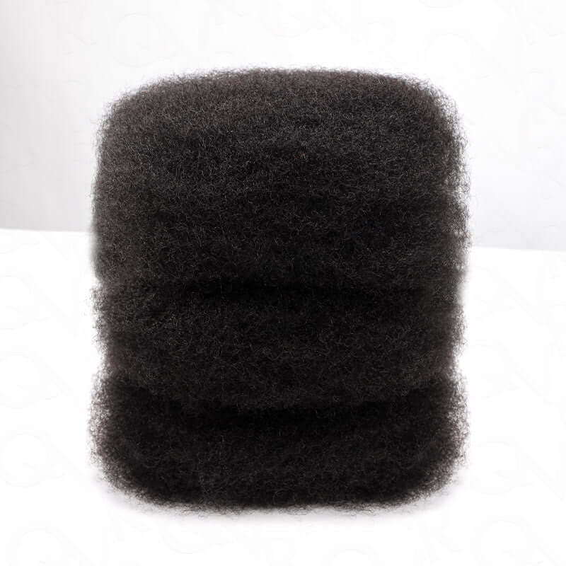 QVR No Short Hair Upgraded Afro Kinky Bulk Human Hair for Braiding & Mini Twists