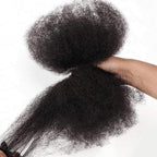 QVR No Short Hair Upgraded Afro Kinky Bulk Human Hair for Braiding & Mini Twists