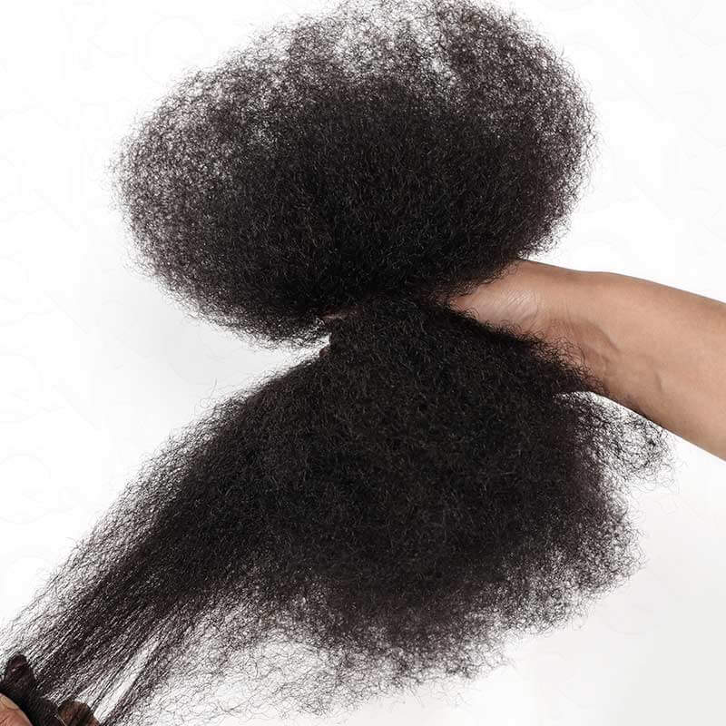 QVR No Short Hair Upgraded Afro Kinky Bulk Human Hair for Braiding & Mini Twists