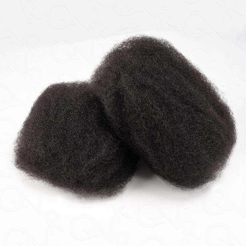 QVR No Short Hair Upgraded Afro Kinky Bulk Human Hair for Braiding & Mini Twists