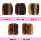 QVR Multi-Color Combo Afro Kinky Bulk Human Hair For Braiding Dreadlock