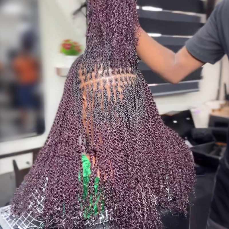 QVR Mix #1B/99J Color Afro Kinky Bulk Human Hair For Braiding Dreadlock Hair