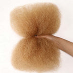 QVR #27+#613+#30 Blonde Highlights Afro kinky Bulk Human Hair for Braiding & Twists