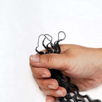 QVR Water Deep Wave Feather Crochet Human Hair Natural Black Miracle Knots Crochet Weave Hair Extensions