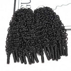 QVR Burmese Curly Crochet Hair Natural Black Machine Made Feather Crochet Human Hair Extension