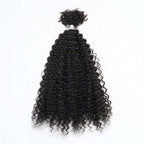 QVR Afro Kinky Curly Human Bulk Hair Extensions for Boho Knotless Braiding