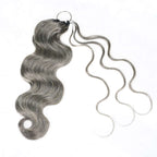 QVR Soft Feather Crochet Hair 3 Packs Small Kinky Curly Machine Made Human Hair Extension