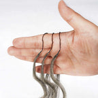QVR Salt&Pepper Crochet Hair Body Wave Machine Made Feather Human Hair Extension