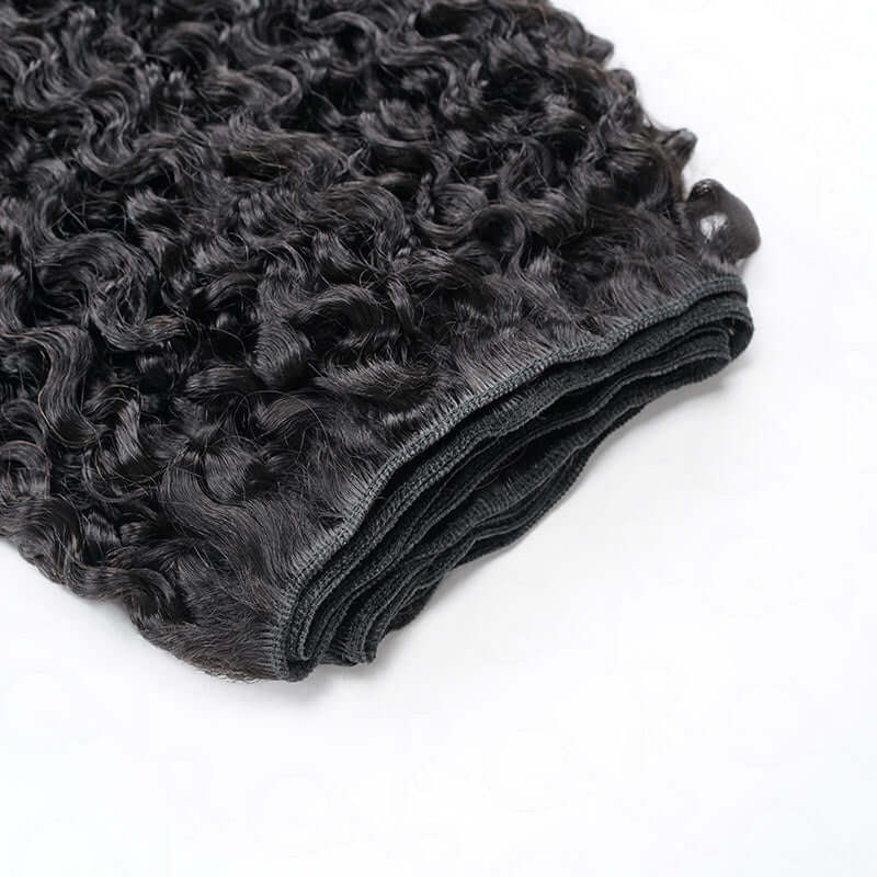 QVR Burmese Curly Hair Bundle With Spiral curls Double Drawn Virgin Human Hair Weave