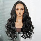 QVR Glueless Loose Body Wave 9x6 Pre-Cut Lace Frontal Wig Black Human Hair Wigs