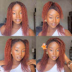 QVR Reddish Brown Color Afro Kinky Bulk Human Hair For Braiding Dreadlock Hair