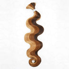 QVR Brown Highlight Body Wave Boho Knotless Braids Human Bulk Hair #P4/30/27 Human Braiding Hair Extensions