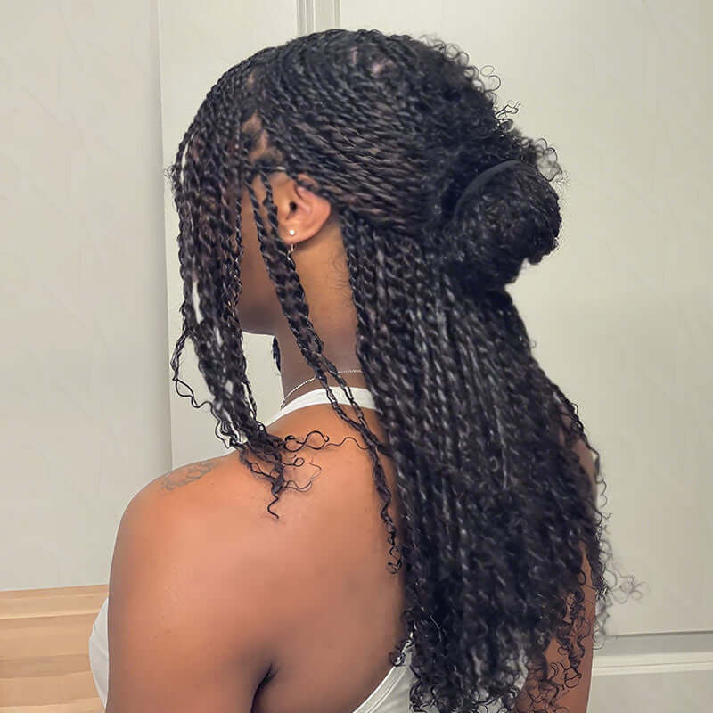 QVR No Short Hair Upgraded Afro Kinky Bulk Human Hair for Braiding & Mini Twists