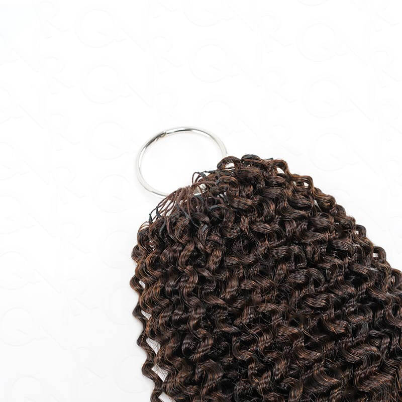 QVR Ombre #T4/30 Human Crochet Hair Afro Kinky Curly Machine Made Feather Crochet Hairstyle