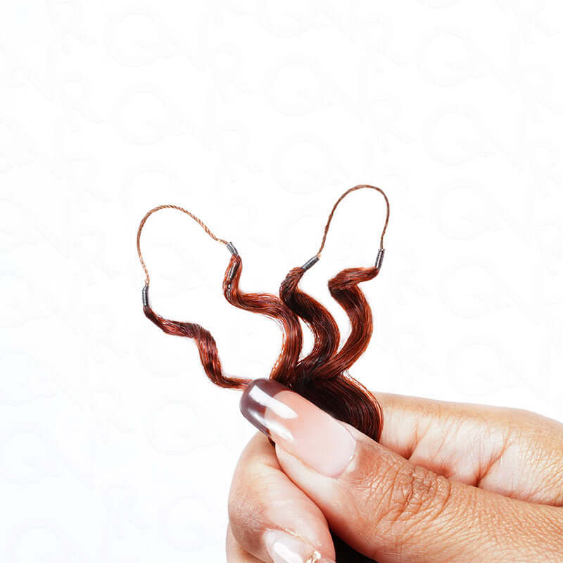 QVR Bright Brown #35D Human Crochet Hair Small Kinky Curly Machine Made Feather Crochet Hairstyle