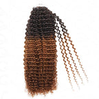 QVR Ombre #T4/30 Human Crochet Hair Small Kinky Curly Machine Made Feather Crochet Hairstyle