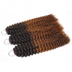 QVR Ombre #T4/30 Human Crochet Hair Small Kinky Curly Machine Made Feather Crochet Hairstyle