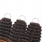 QVR Ombre #T4/30 Human Crochet Hair Small Kinky Curly Machine Made Feather Crochet Hairstyle