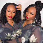 QVR No Short Hair Upgraded Afro Kinky Bulk Human Hair for Braiding & Mini Twists