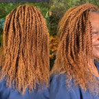 QVR Affordable Afro Kinky Bulk Human Hair Auburn Color For Braiding DreadLock
