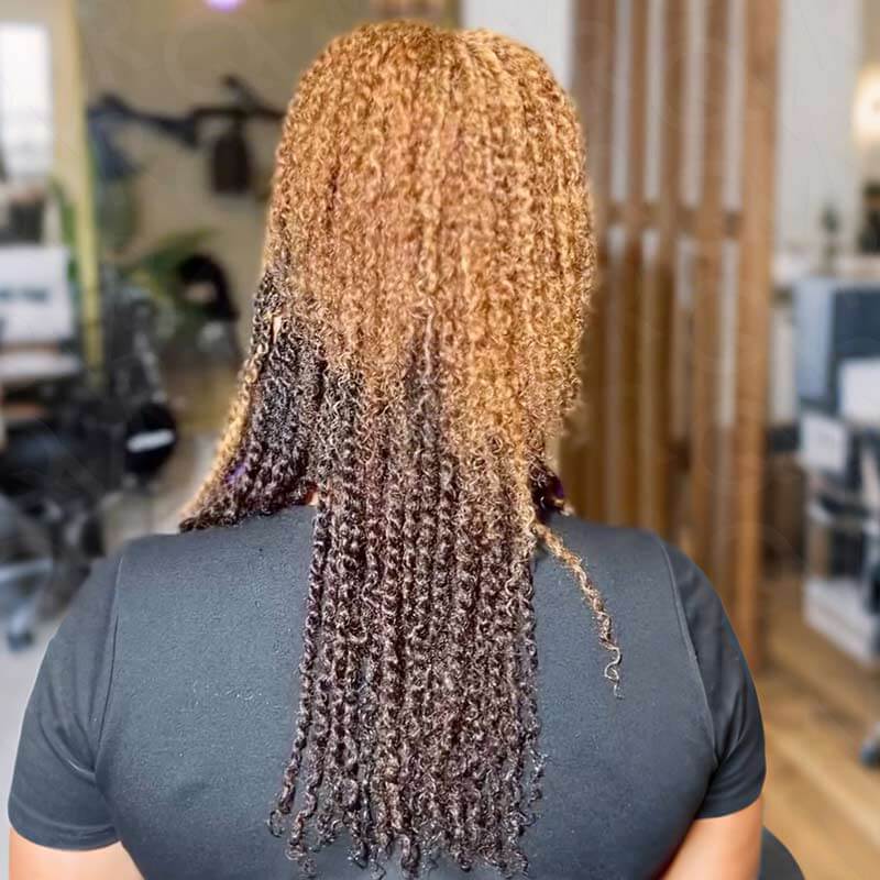QVR #P4/30/27 Color Afro Kinky Bulk Human Hair For Braiding Dreadlock Hair