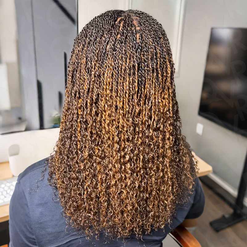 QVR #4+#30 Two Colors Afro Kinky Bulk Human Hair For Braiding DreadLock