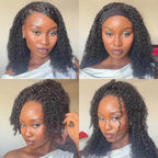 QVR Burmese Kinky Curly Crochet Hair Machine Made Natural Black Natural Curls Feather Human Hair Extension