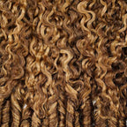 QVR Seamless Burmese Curly Feather Crochet Hair Highlight #P4/27 Machine Made Human Hair Extensions